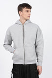 Drop Shoulder Zipper Hoodie – Mélange