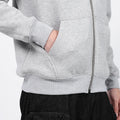 Drop Shoulder Zipper Hoodie – Mélange