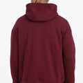 Drop Shoulder Zipper Hoodie – Maroon