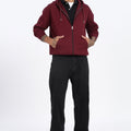 Drop Shoulder Zipper Hoodie – Maroon