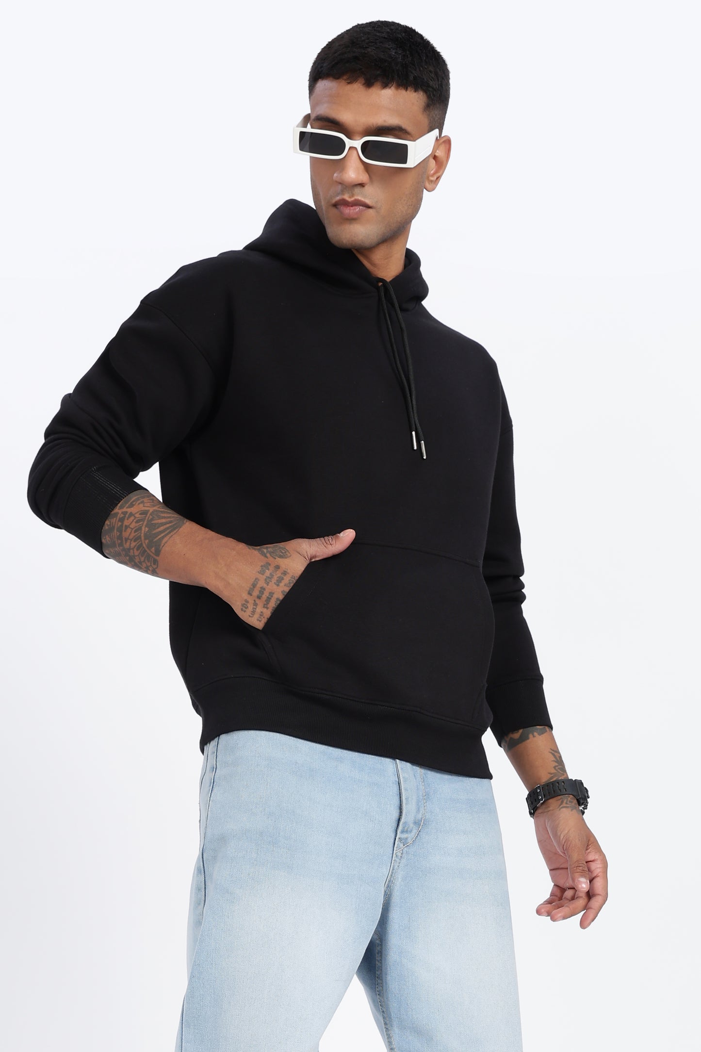 Relaxed Fit Core Lab Hoodie – Black
