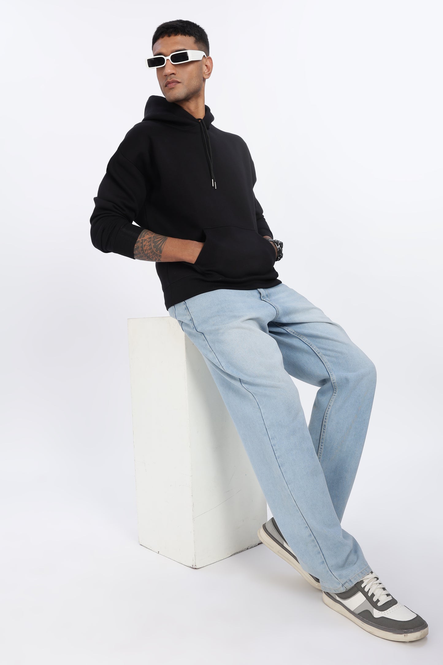 Relaxed Fit Core Lab Hoodie – Black