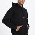 Drop Shoulder Zipper Hoodie – Black