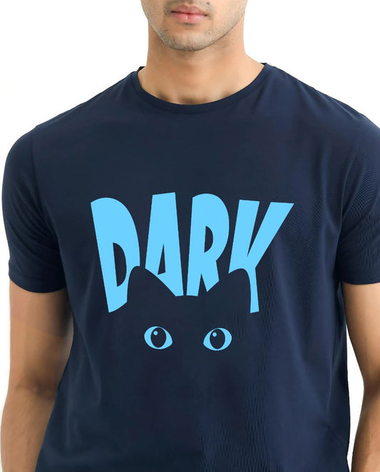 Minimal DARK Print T-Shirt for Men – Trendy & Relaxed Fit