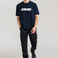 Alpha Male Oversized Tees – Navy Blue