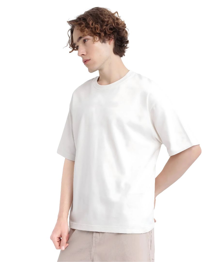 Oversized Plain White T-Shirt – Premium Cotton Basic Tee