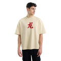 Dragon Luxe Oversized Beige Tees – Premium Streetwear