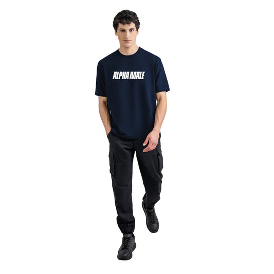Alpha Male Oversized Tees – Navy Blue