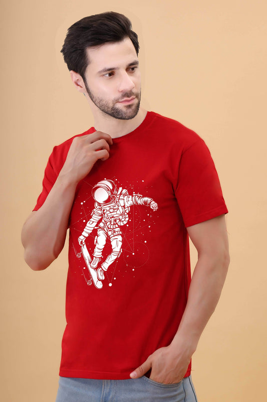 Astronaut: Red Regular T-shirt