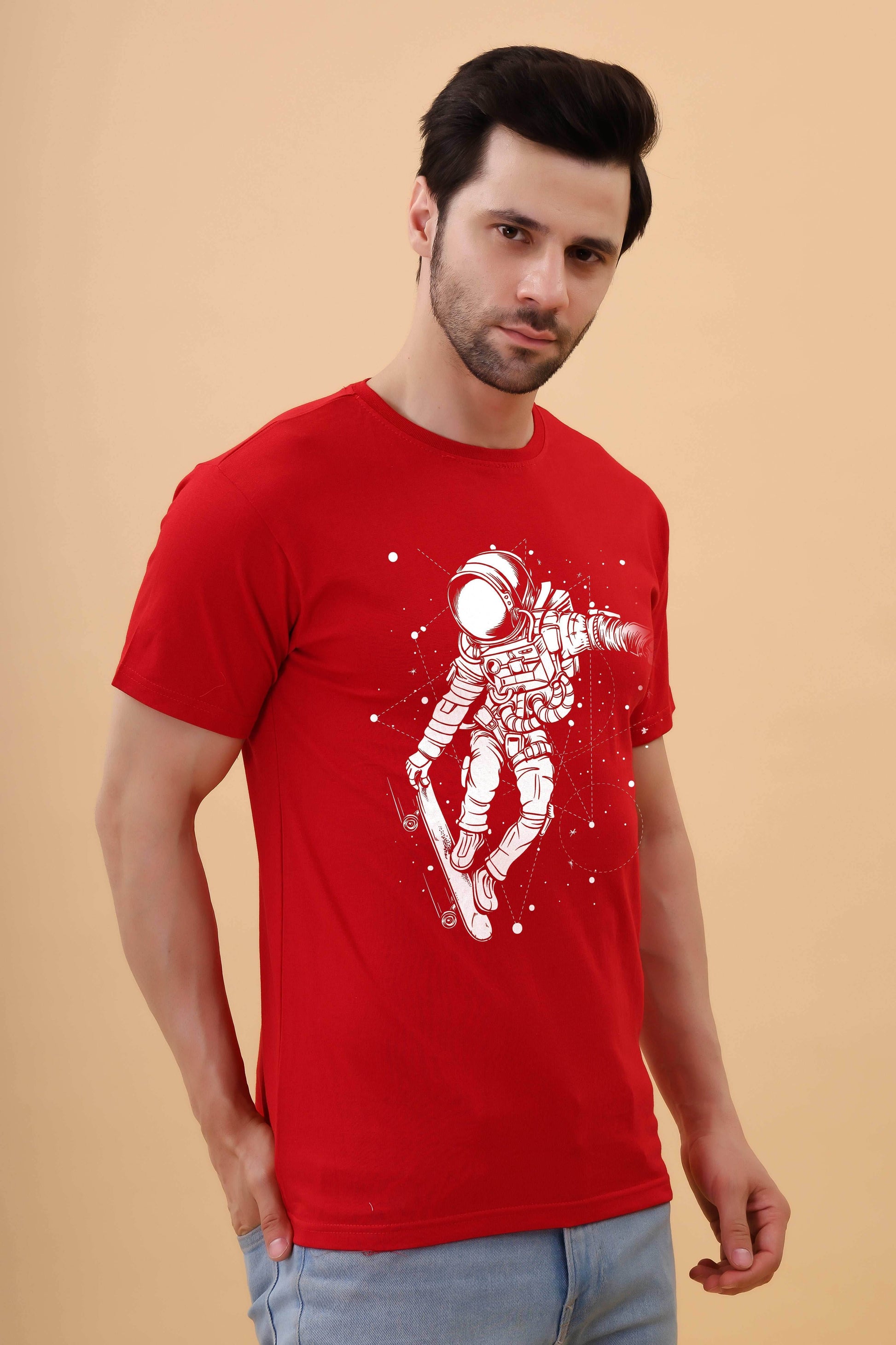 Astronaut: Red Regular T-shirt