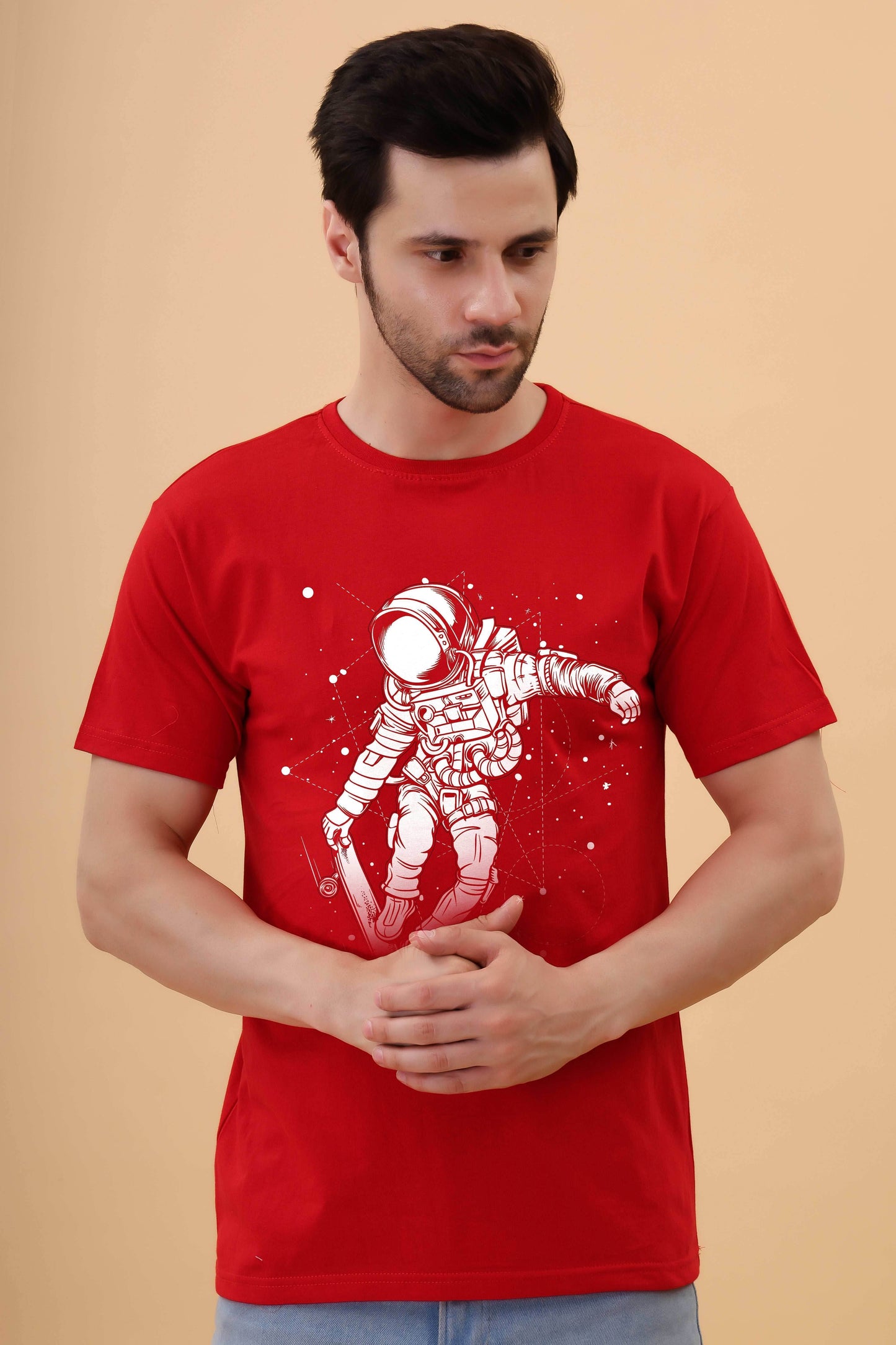 Astronaut: Red Regular T-shirt