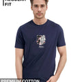 Attack on Titan Wings of Freedom T-Shirt for Men – Navy Blue Anime Tee
