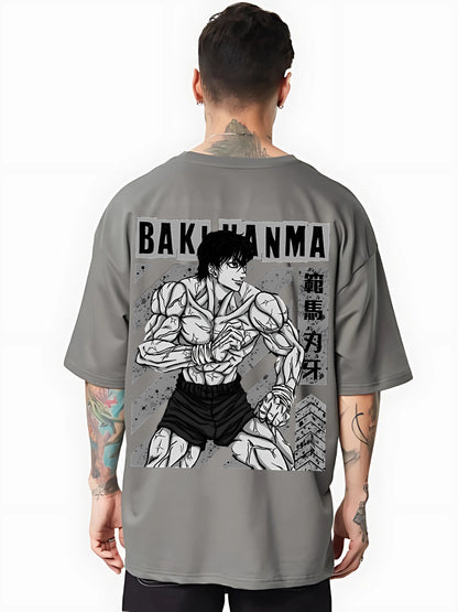 Buy Baki Hanma Oversized T-Shirt – Premium Anime Gym Streetwear