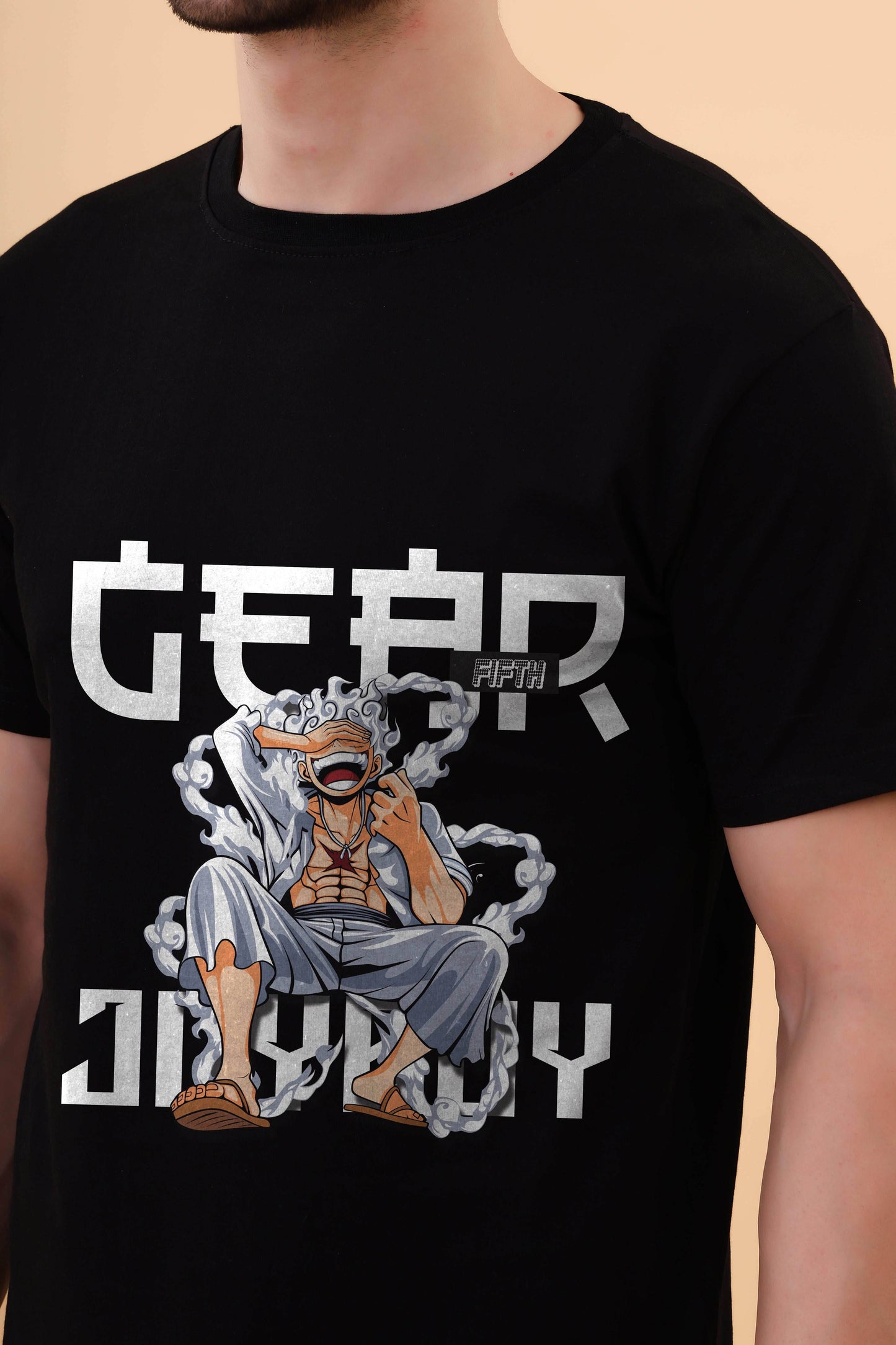 Luffy Gear: Black Regular T-shirt