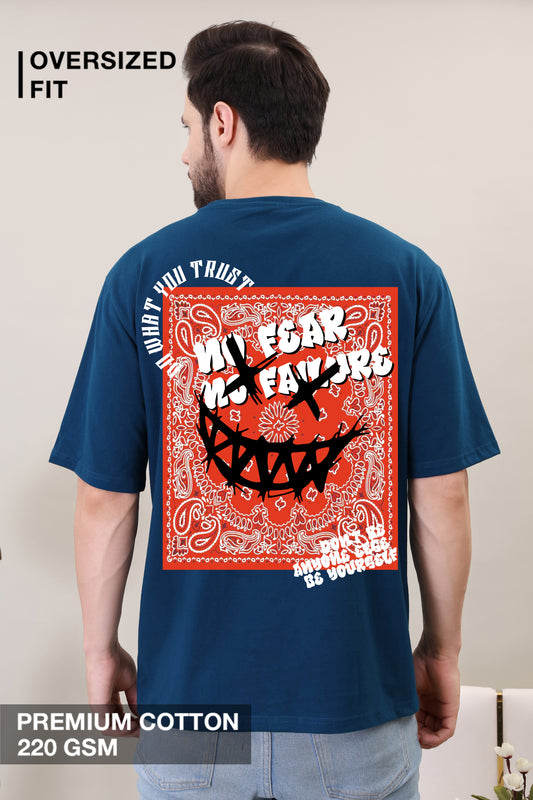 Graffiti Bandana Grin Art Oversized T-Shirt – Streetwear Style