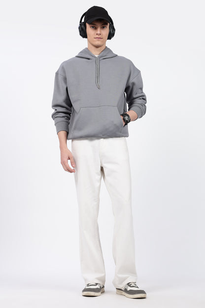 Premium Grey Oversized Hoodie 350 GSM Cotton Fleece
