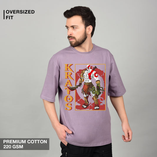 Kratos warrior oversized T-shirt for men – gamer streetwear by Megakart