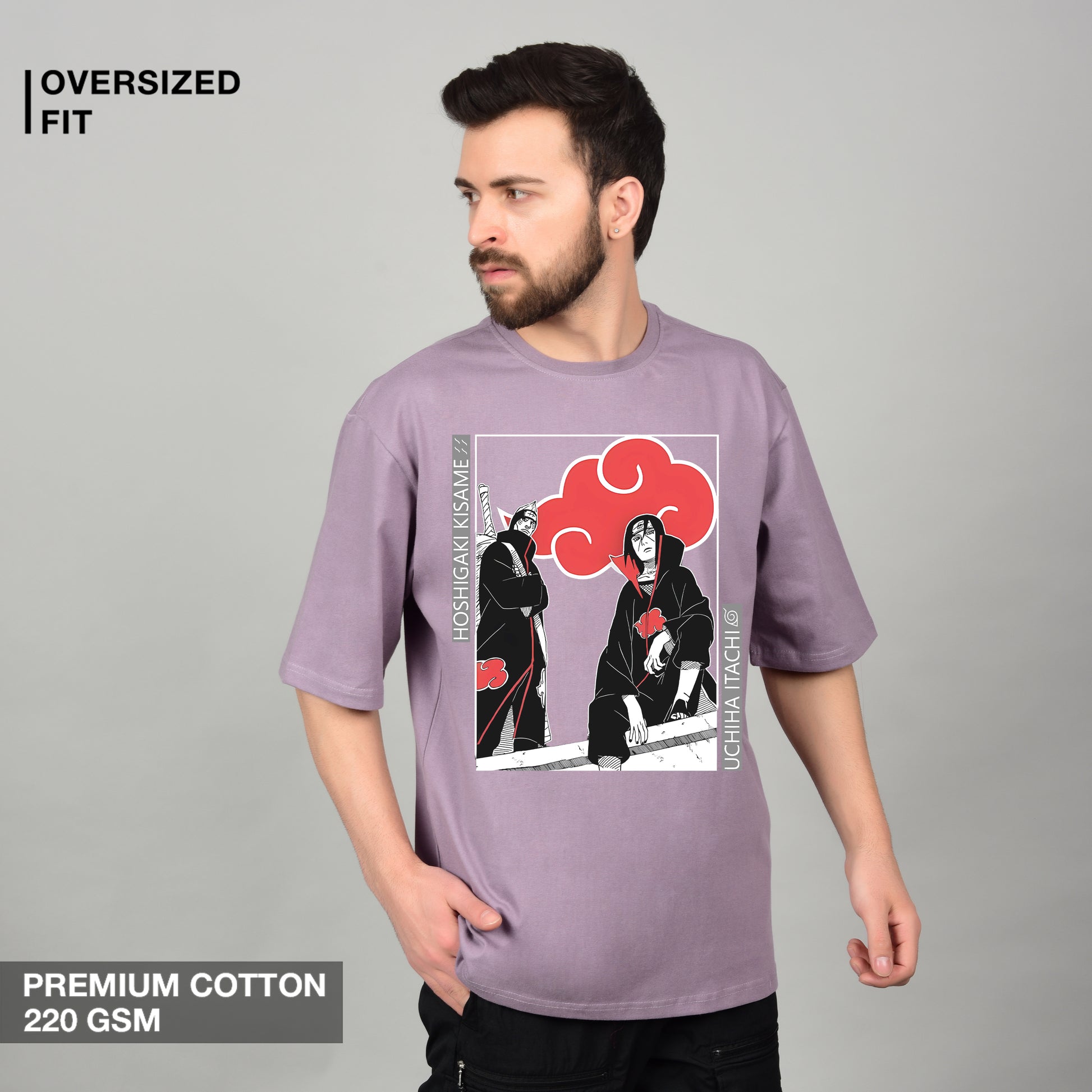 Naruto Akatsuki T-shirt with Itachi Uchiha and Kisame Hoshigaki in purple – Megakart