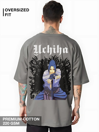  Sasuke Uchiha Oversized T-Shirt – Naruto Anime Susanoo Graphic Tee